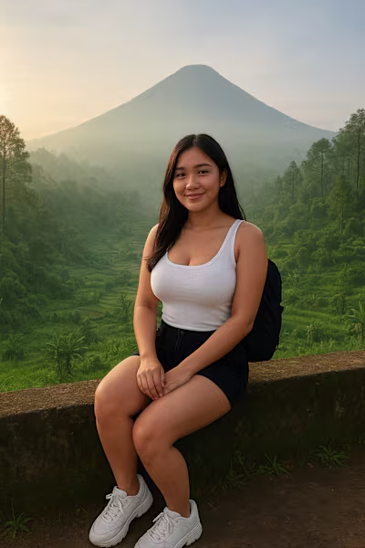 Beautifull Girl at Indonesian Highland