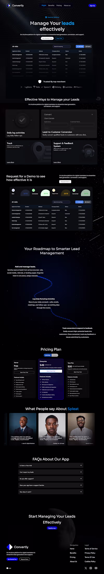 A CRM SAAS Website