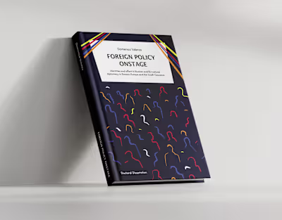 Book cover design "Foreign Policy Onstage"