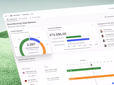 Global Payroll Dashboard UI Design