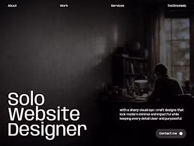 Hero for solo in Framer