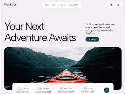 WayFarer Landing page 