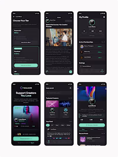 ✨ Creator supporter app mobile