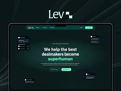 Lev.com - Design & Framer Development