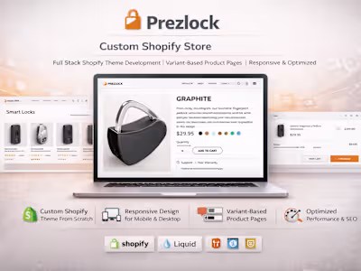 Prezlock – Custom Shopify E-Commerce Platform