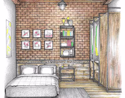 Interior design - hand rendering