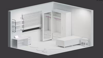Low-Poly Bedroom Project