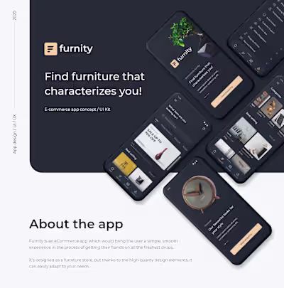 Furnity - shopping app concept on Behance