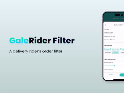 Delivery Rider Filter
