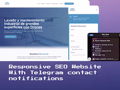 Responsive SEO Website with Telegram Integration