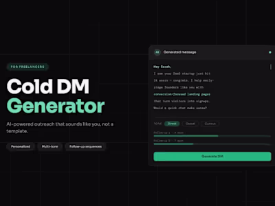 Cold DM Generator for Freelancers