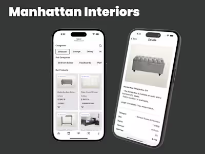 Manhatten Interiors | Mobile App Development