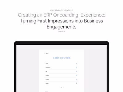 Creating an ERP Onboarding Experience