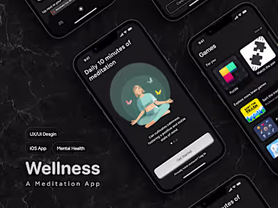 Wellness Mobile App: Mindfulness & games at one place