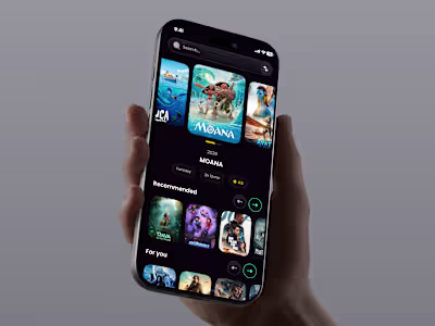 Streaming App Dark Mode UI