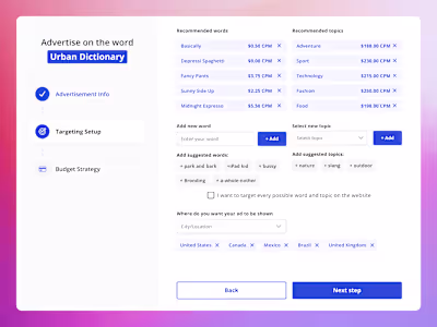 Urban Dictionary - 📢 Advertisement Platform | Ui/Ux Startup