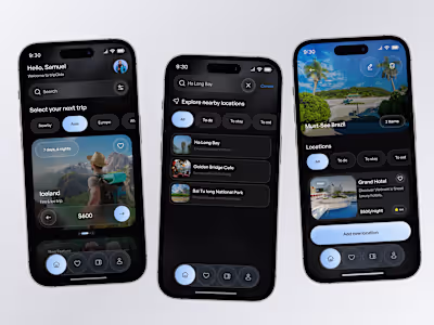 Travel App Redesign – UI/UX Concept