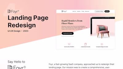 Foyr Landing Page Redesign Case Study on Behance