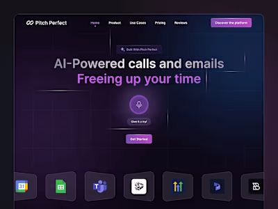 Pitch Perfect – AI-Powered Platform Landing Page