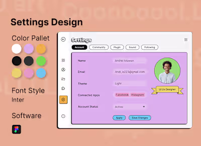 Settings Page Design (Pop art) on Behance