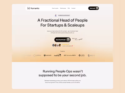 Humanto  Framer design & development