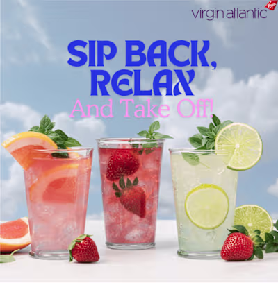 Virgin Atlantic Drinks Mockup