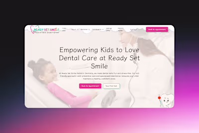 Ready, Set, Smile - a Kid-Friendly Dental Website Experience