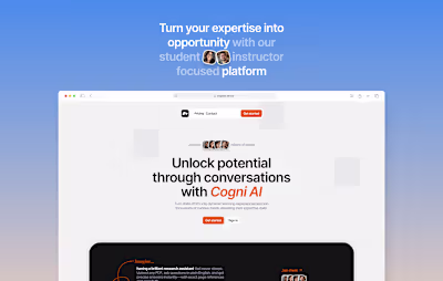 Cogni AI - Landing Page Design
