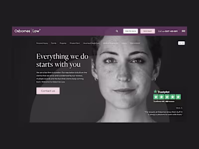 Osbornes Law Website design