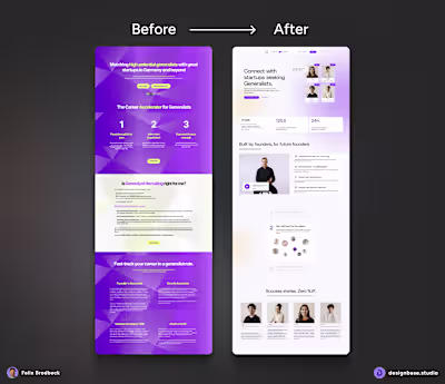 Homepage update for Generalyst... The place where founders h...