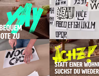 Brush font for campaign