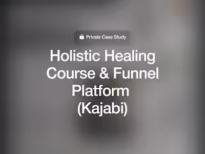 Holistic Wellness Course Platform Development | Kajabi