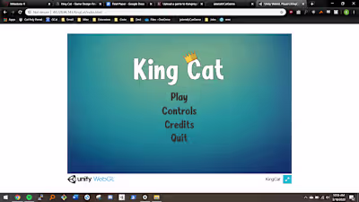 King Cat Video Game in Unity