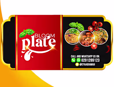 Bloom Plate Flyer and logo design