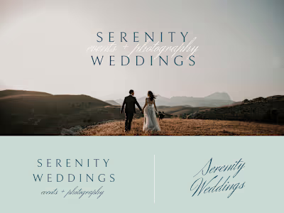 Serenity Weddings Events & Photography Minimalist Brandboard