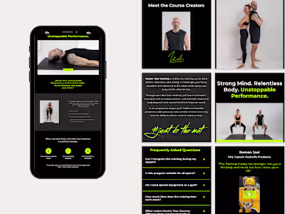 Kajabi Sales Page Development for Athlete Membership