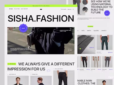 SISHA Fashion Website - Animation