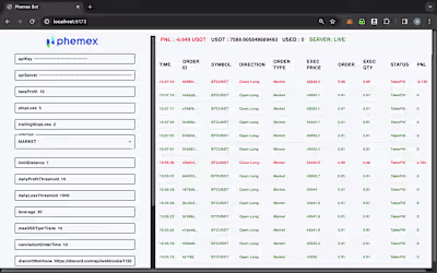 Cryptocurrency Trading Bot Phemex Exchange