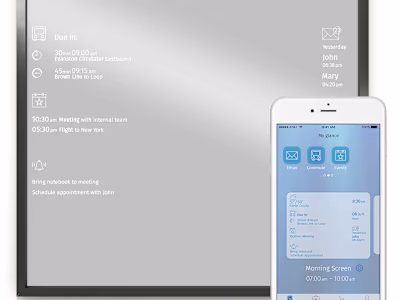 Glance - Smart mirror and mobile app