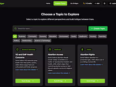 Bridger - Build Bridges in a Polarized World