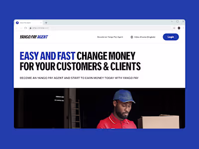 Agent Management Interface Design for Yango Pay