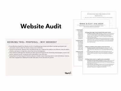 Website Platform & Booking Tool Audit for Pottery Studio