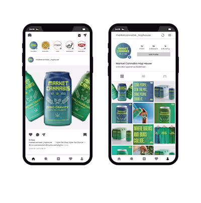 Creative Social Media Design for a Cannabis Beer Company