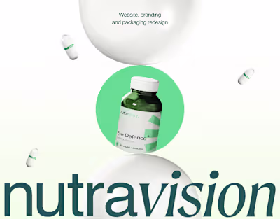 Nutravision. Website, branding and packaging redesign