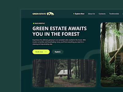 Green Estate Landing Page Design