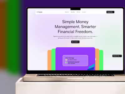 Paylite - Simplified All-in-One Wallet Landing Page