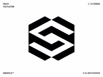 A “S” lettermark featuring a platform — available for sale