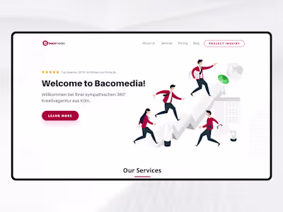 Bacomedia – Web Design Agency Landing Page