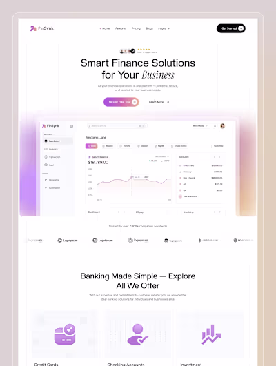SaaS Landing Page design