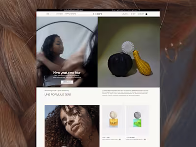 Utopy Haircare — Branding + Marketing + Web development